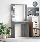 VidaXL Grijs Computerbureau Grijs Sonoma Engineering Hout Compact