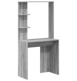 VidaXL Grijs Computerbureau Grijs Sonoma Engineering Hout Compact