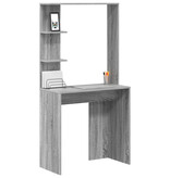 VidaXL Grijs Computerbureau Grijs Sonoma Engineering Hout Compact