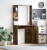 VidaXL Gerookt Eiken Computerbureau Gerookt eiken Bewerkt hout Standaard