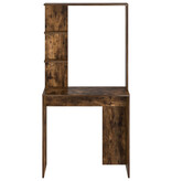 VidaXL Gerookt Eiken Computerbureau Gerookt eiken Bewerkt hout Standaard