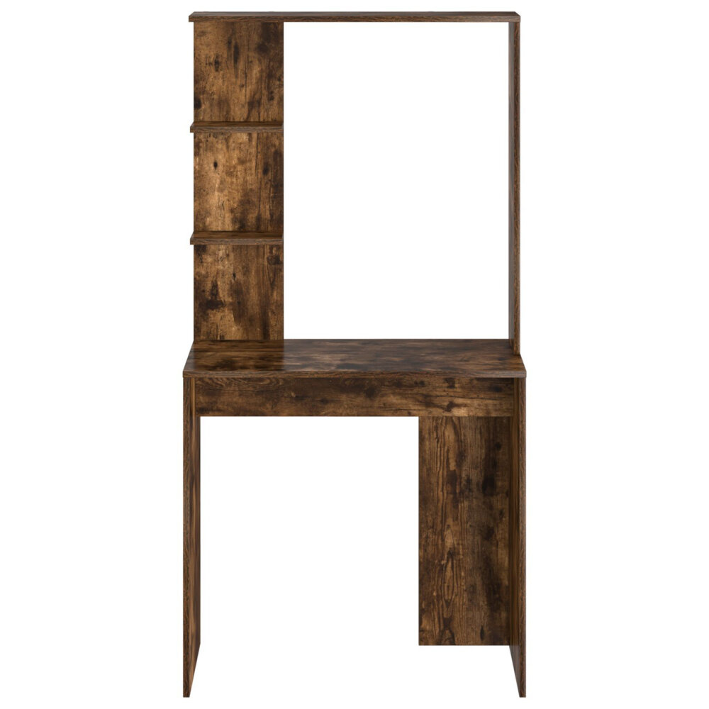 VidaXL Gerookt Eiken Computerbureau Gerookt eiken Bewerkt hout Standaard