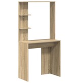 VidaXL Sonoma Eiken Computerbureau Sonoma eiken Bewerkt hout Medium