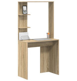 VidaXL Sonoma Eiken Computerbureau Sonoma eiken Bewerkt hout Medium