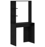 VidaXL Zwart Eiken Bureau Zwart eiken Massief hout, MDF Compact