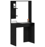 VidaXL Zwart Eiken Bureau Zwart eiken Massief hout, MDF Compact