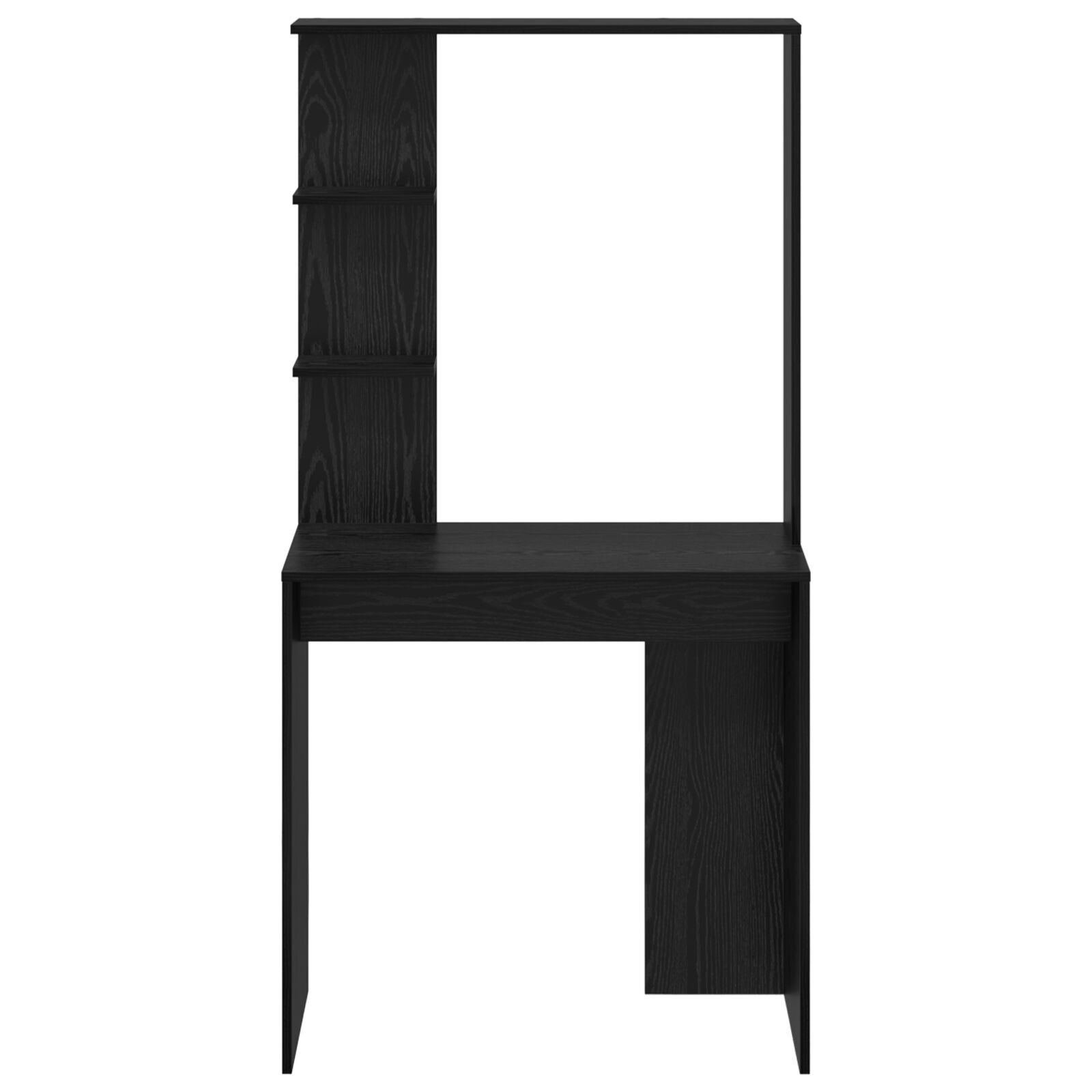 VidaXL Zwart Eiken Bureau Zwart eiken Massief hout, MDF Compact