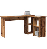 VidaXL Oude Hout Computerbureau Oude hout Bewerkt hout Medium
