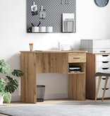 VidaXL Bureau met Opslag Artisan Eiken 90x49.5x75 cm Bewerkt hout