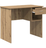 VidaXL Bureau met Opslag Artisan Eiken 90x49.5x75 cm Bewerkt hout