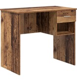 VidaXL Bureau met Opslag Oud Hout 90x49.5x75 cm Behandeld Hout