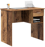 VidaXL Bureau met Opslag Oud Hout 90x49.5x75 cm Behandeld Hout