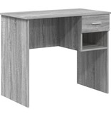 VidaXL Bureau met Opslag Grijs Sonoma 90x49.5x75 cm Bewerkt Hout