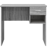 VidaXL Bureau met Opslag Grijs Sonoma 90x49.5x75 cm Bewerkt Hout