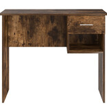 VidaXL Bureau met Opslag Gerookt Eiken 90x49.5x75 cm Gefabriceerd hout