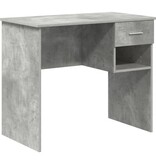 VidaXL Bureau met Opbergruimte Beton Grijs 90x49.5x75 cm Gefabriceerd hout