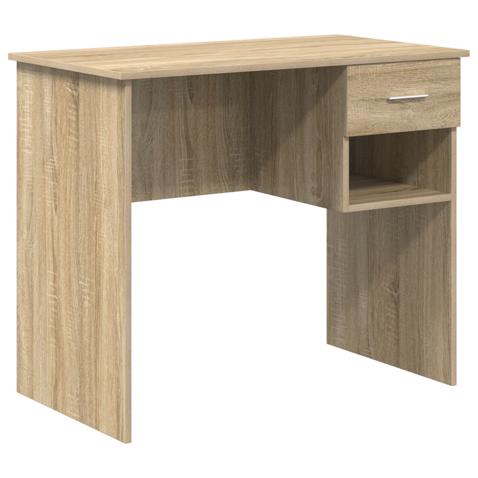 VidaXL Bureau met Opslag Sonoma Eiken 90x49.5x75 cm Geengineerd Hout