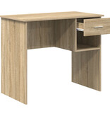 VidaXL Bureau met Opslag Sonoma Eiken 90x49.5x75 cm Geengineerd Hout