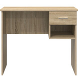 VidaXL Bureau met Opslag Sonoma Eiken 90x49.5x75 cm Geengineerd Hout