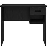 VidaXL Bureau met Opslag Zwart Eiken 90x49.5x75 cm Gefabriceerd hout