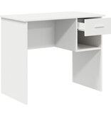 VidaXL Bureau met Opslag Wit 90x49.5x75 cm Ingenomen hout