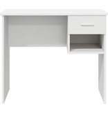 VidaXL Bureau met Opslag Wit 90x49.5x75 cm Ingenomen hout