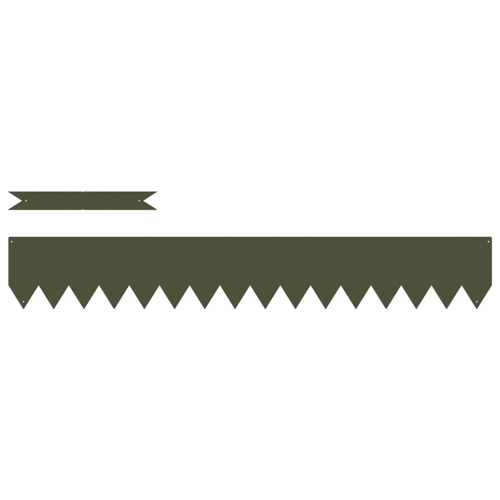 VidaXL Gazonranden 20 st 100x0,5x15 cm staal olijfgroen