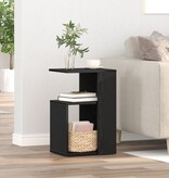 VidaXL Bijzettafel 36x30x56 cm bewerkt hout zwart eikenkleurig