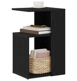 VidaXL Bijzettafel 36x30x56 cm bewerkt hout zwart eikenkleurig