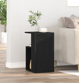 VidaXL Bijzettafel 36x30x56 cm bewerkt hout zwart eikenkleurig