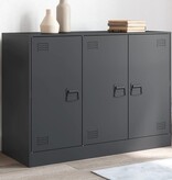 VidaXL Dressoir 99x39x73 cm staal antracietkleurig