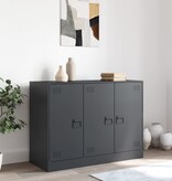 VidaXL Dressoir 99x39x73 cm staal antracietkleurig