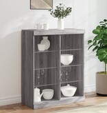 VidaXL Dressoir met LED-verlichting 81x37x100 cm grijs sonoma eiken