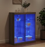 VidaXL Dressoir met LED-verlichting 81x37x100 cm grijs sonoma eiken