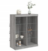 VidaXL Dressoir met LED-verlichting 81x37x100 cm grijs sonoma eiken