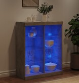 VidaXL Dressoir met LED-verlichting 81x37x100 cm betongrijs