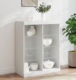 VidaXL Dressoir met LED-verlichting 81x37x100 cm wit