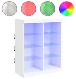 VidaXL Dressoir met LED-verlichting 81x37x100 cm wit