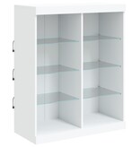 VidaXL Dressoir met LED-verlichting 81x37x100 cm wit