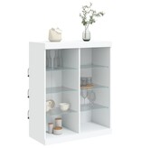 VidaXL Dressoir met LED-verlichting 81x37x100 cm wit