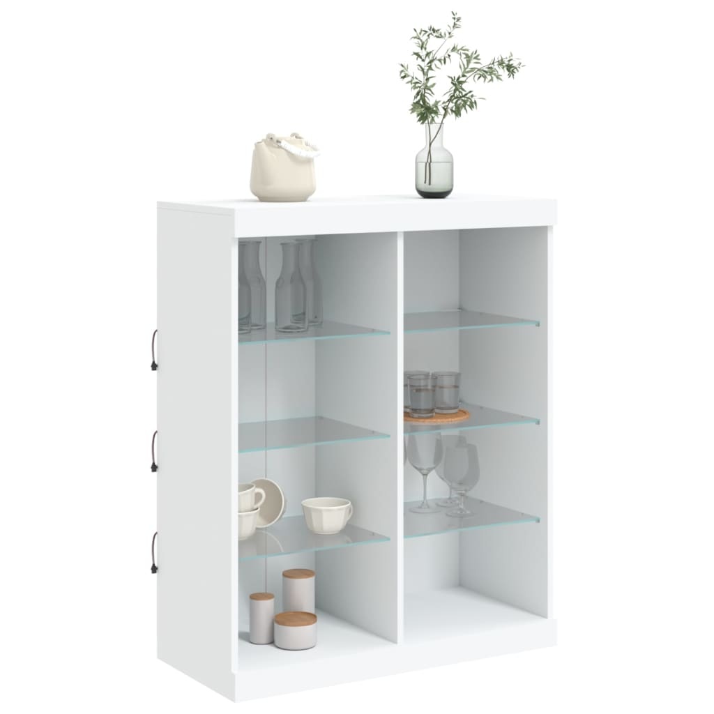 VidaXL Dressoir met LED-verlichting 81x37x100 cm wit