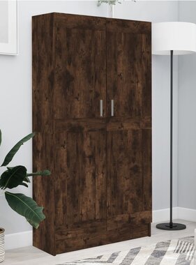 VidaXL Boekenkast 82,5x30,5x150 cm bewerkt hout gerookt eikenkleurig