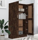 VidaXL Boekenkast 82,5x30,5x150 cm bewerkt hout gerookt eikenkleurig