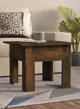 VidaXL Salontafel 55x55x42 cm bewerkt hout gerookt eikenkleur