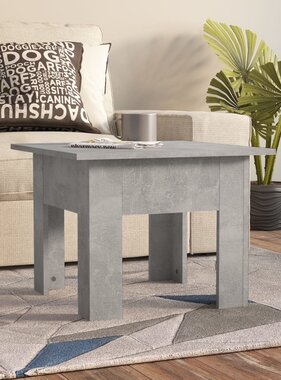 VidaXL Salontafel 55x55x42 cm bewerkt hout betongrijs