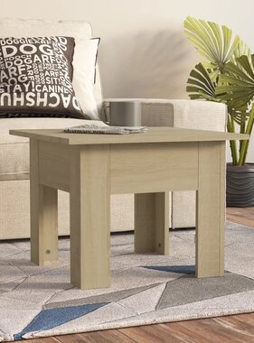 VidaXL Salontafel 55x55x42 cm bewerkt hout sonoma eikenkleurig