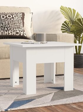 VidaXL Salontafel 55x55x42 cm bewerkt hout wit