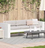 VidaXL Tuin Sofa 3-Zits Wit Hout Medium Duurzaam Buitensofa