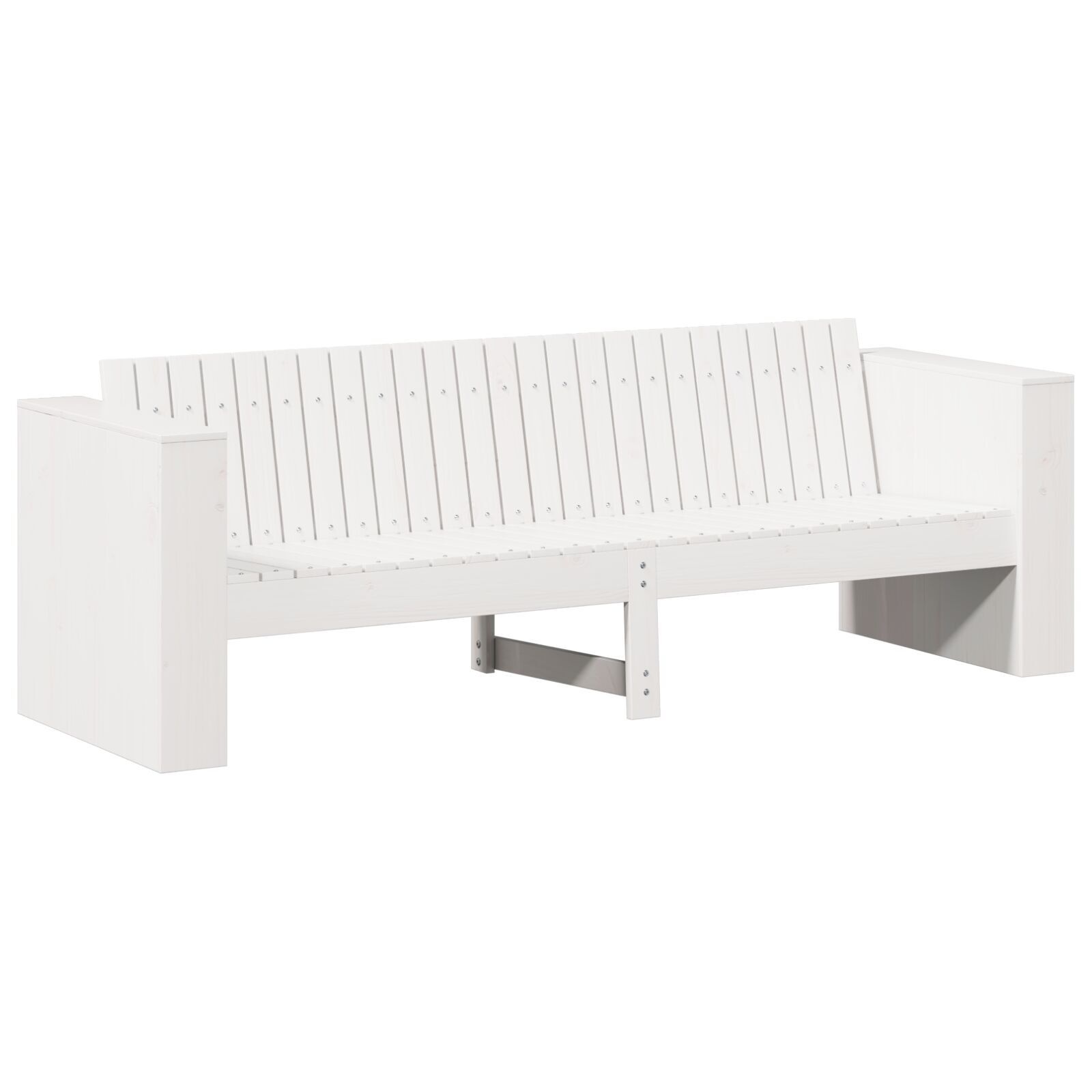 VidaXL Tuin Sofa 3-Zits Wit Hout Medium Duurzaam Buitensofa
