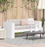 VidaXL Tuinsofa 2-zitplaats 134x60x62 cm Wit Massief Hout